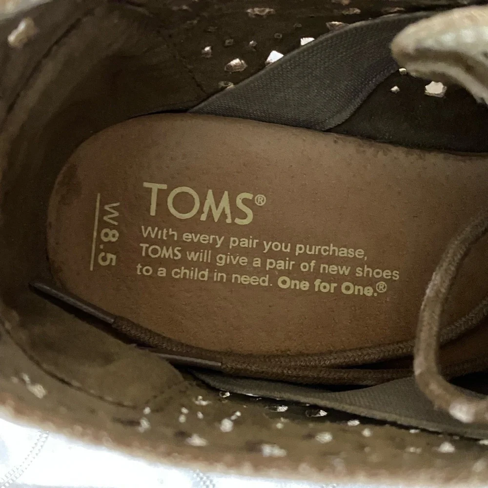 Toms Suede Cutout Wedge